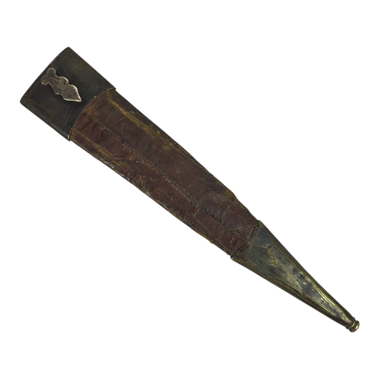 American Revolutionary War Period 18th Century Italian Large Socket Bayonet Dagger with Exquisite Chiseled and Pierced Steel