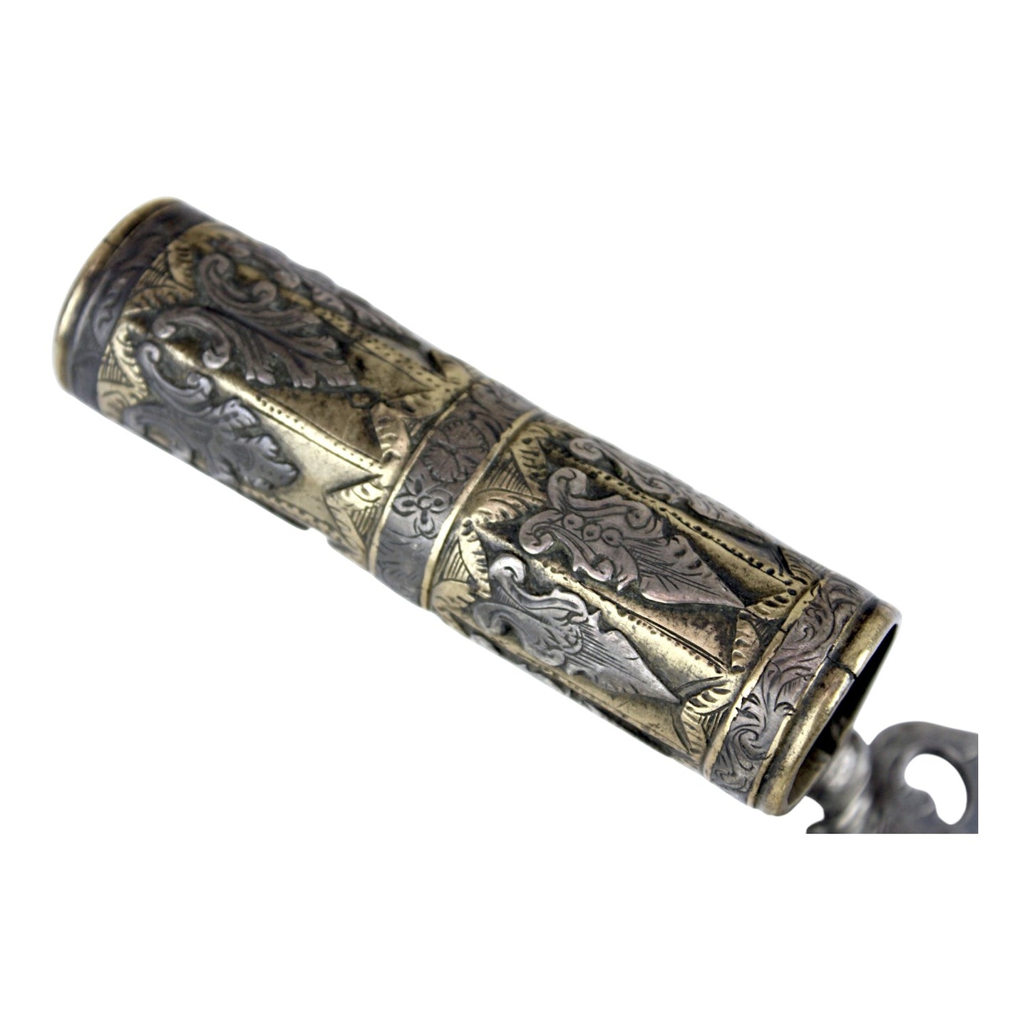 American Revolutionary War Period 18th Century Italian Large Socket Bayonet Dagger with Exquisite Chiseled and Pierced Steel