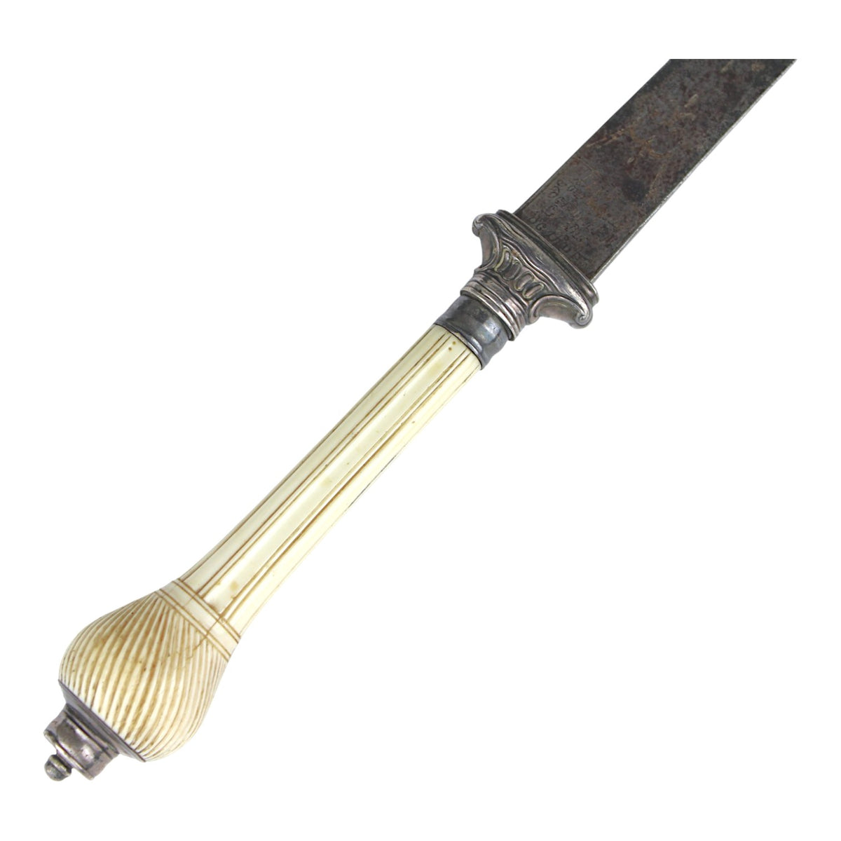 American Revolutionary War Period Early 18th C. French Plug Bayonet with FINE Reversible Handle Amazing piece!