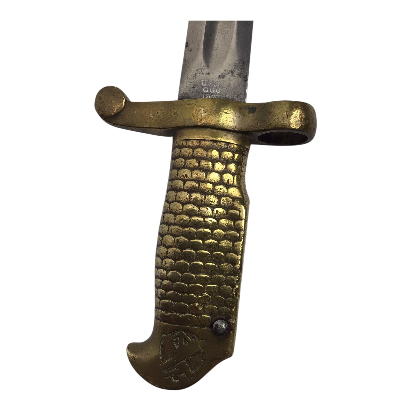 Ames Manufacturing Co. USN GGS Model 1870 Type 2 Naval Sword Bayonet