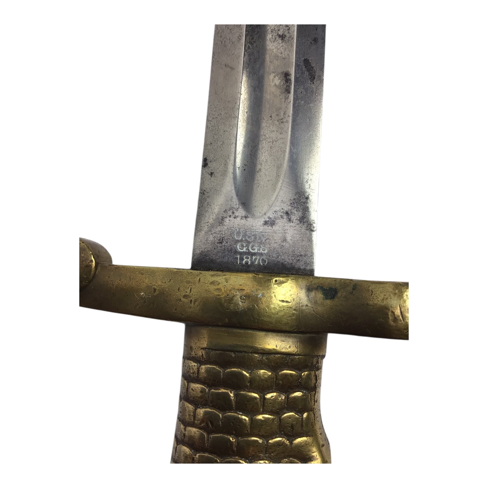 Ames Manufacturing Co. USN GGS Model 1870 Type 2 Naval Sword Bayonet