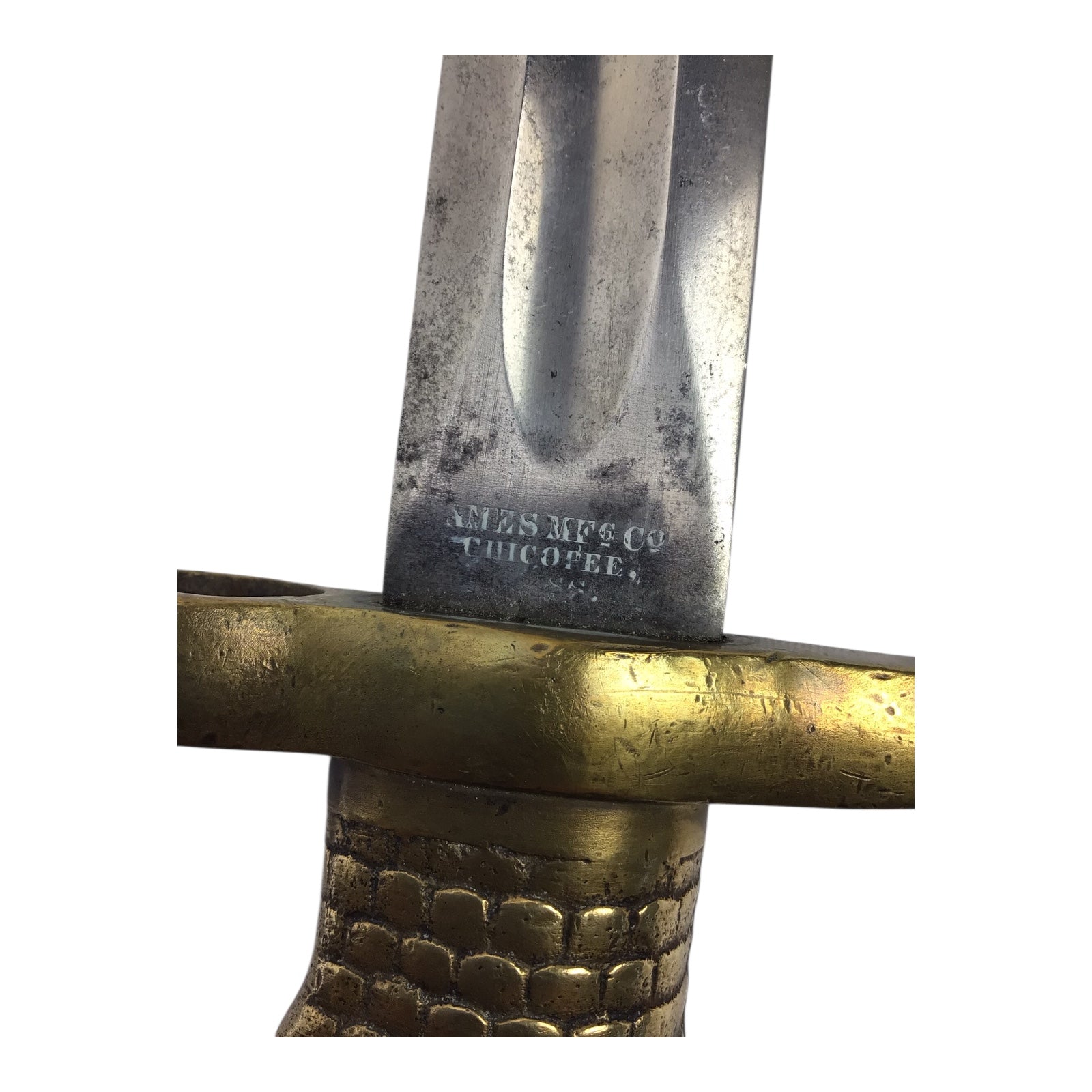 Ames Manufacturing Co. USN GGS Model 1870 Type 2 Naval Sword Bayonet