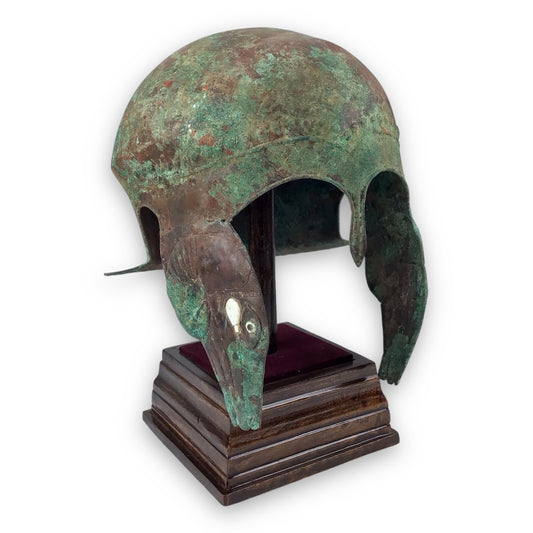 Ancient Greek Bronze Helmet w/ Ram's Head Cheekpieces (5th-4th C.B.C.)