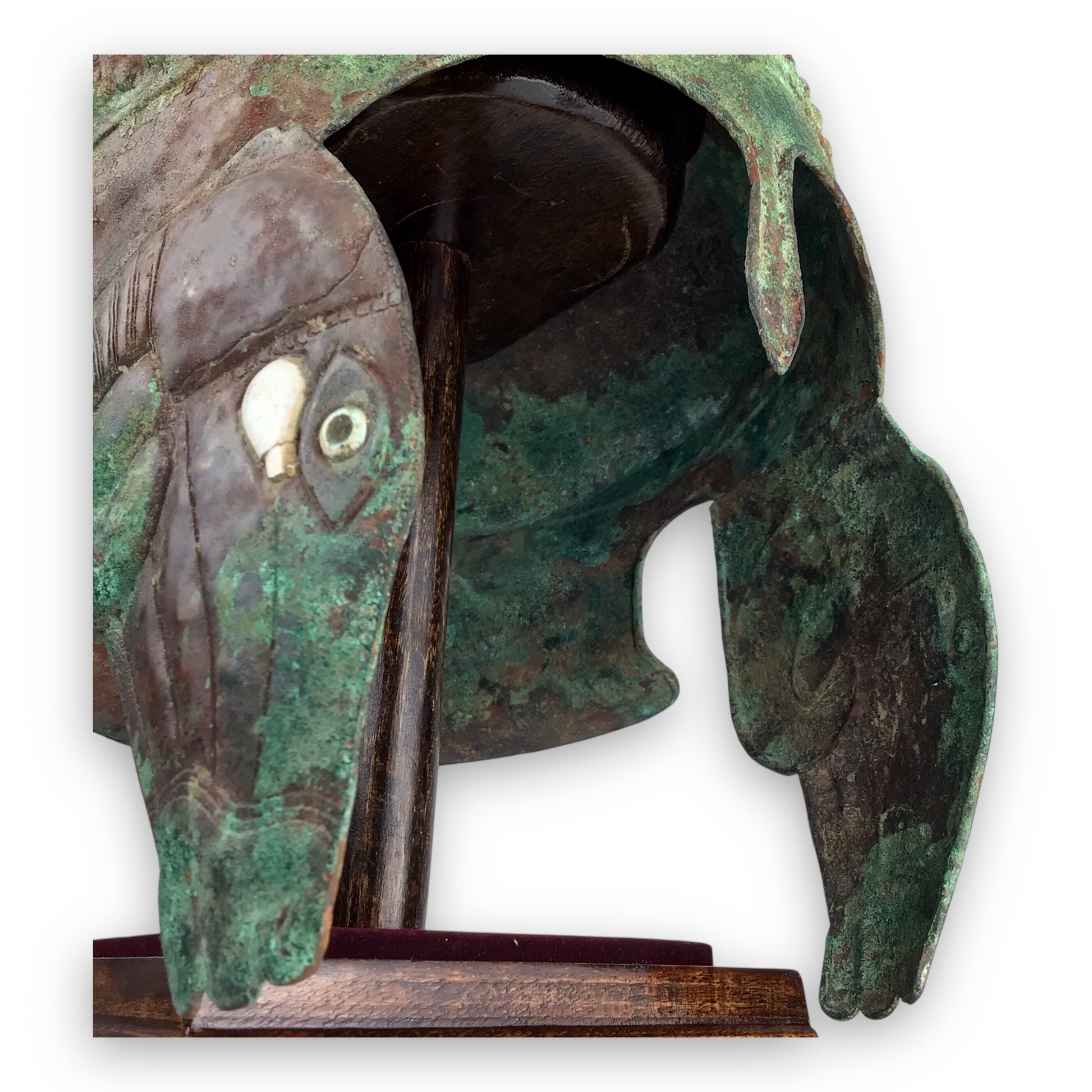 Ancient Greek Bronze Helmet w/ Ram's Head Cheekpieces (5th-4th C.B.C.)