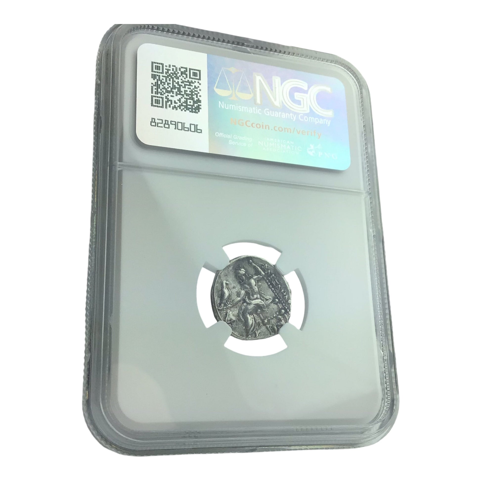 Ancient Greek Silver Coin of Alexander the Great AR Drachm NGC Ch XF