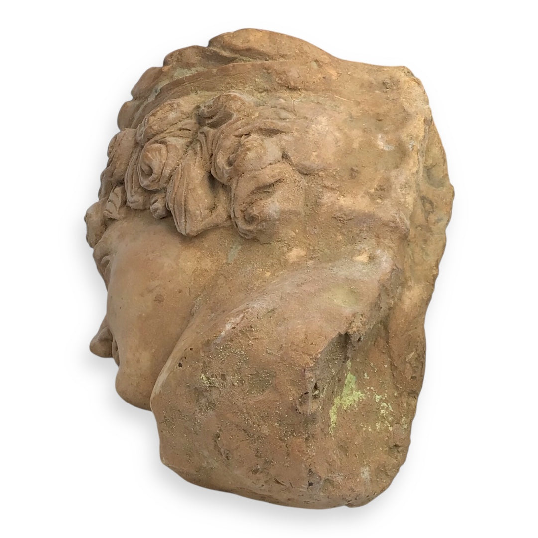 Ancient Greek Terracotta Head – Likely a Goddess or Noble Lady, ca. 500 B.C.E.