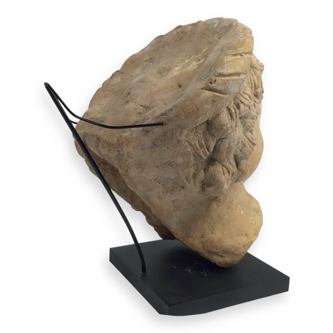 Ancient Greek Terracotta Head – Likely a Goddess or Noble Lady, ca. 500 B.C.E.