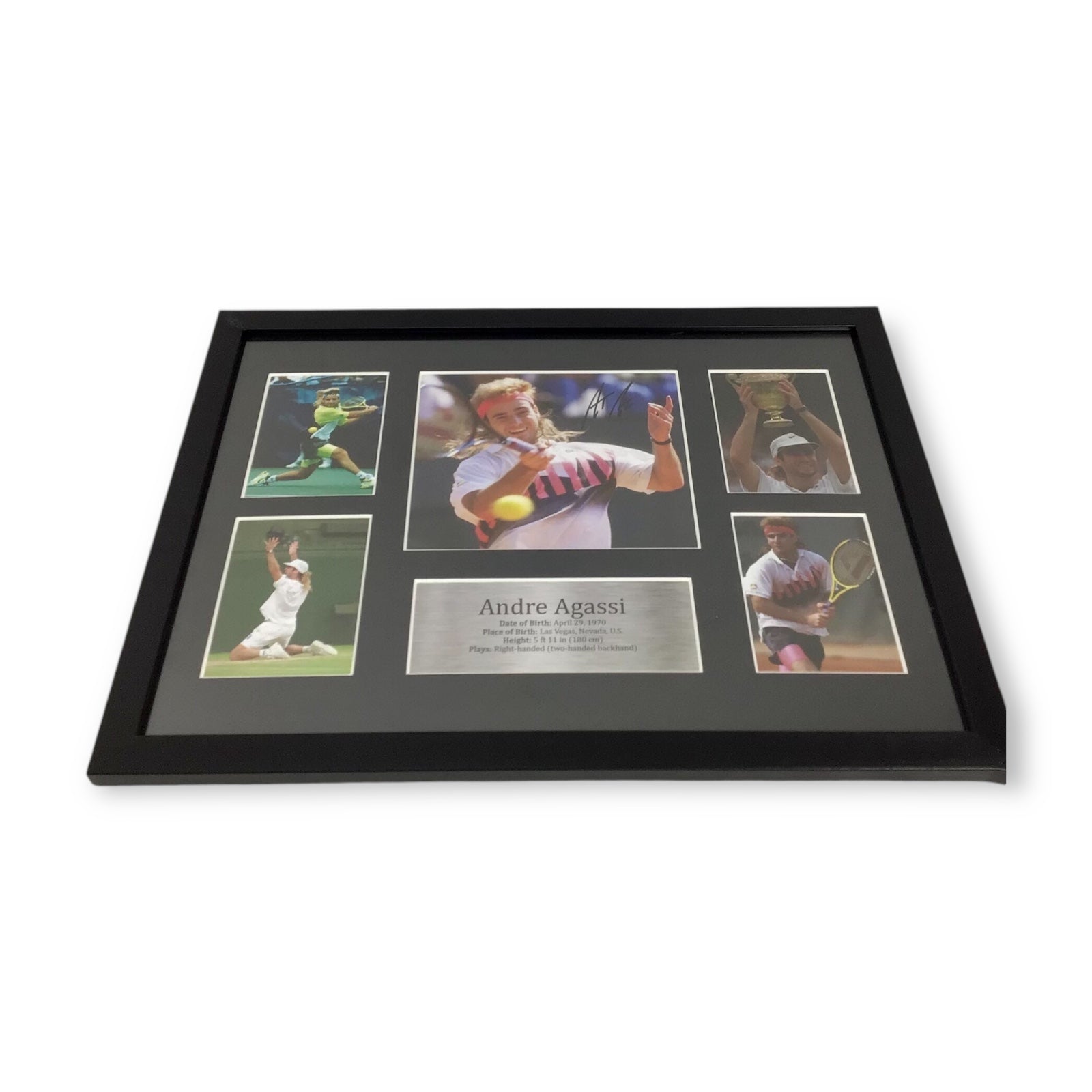 Andre Agassi Signed Framed Photo + Longines Bag – JSA Certified