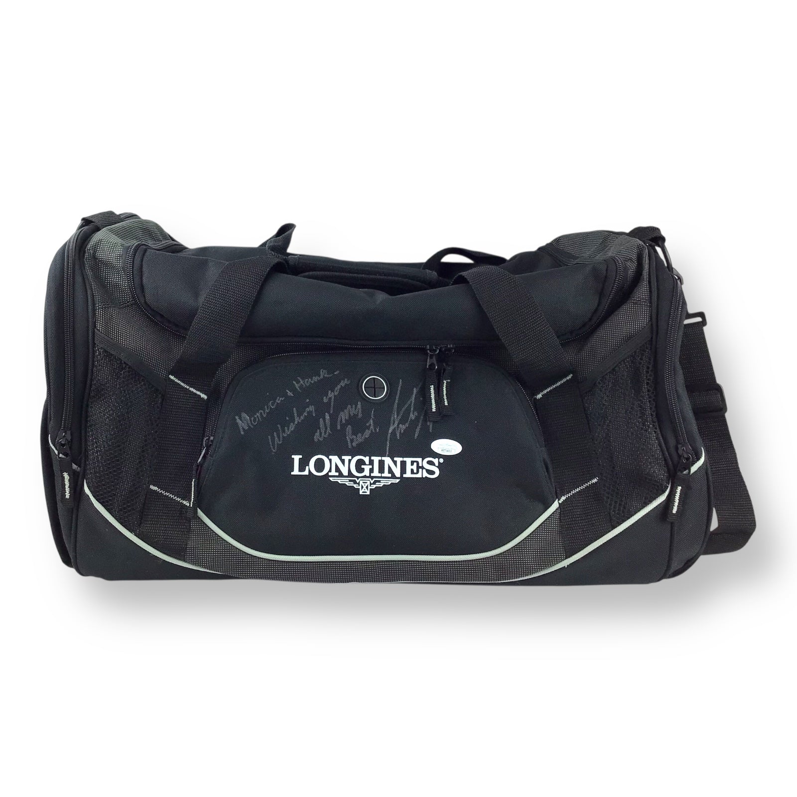 Andre Agassi Signed Framed Photo + Longines Bag – JSA Certified