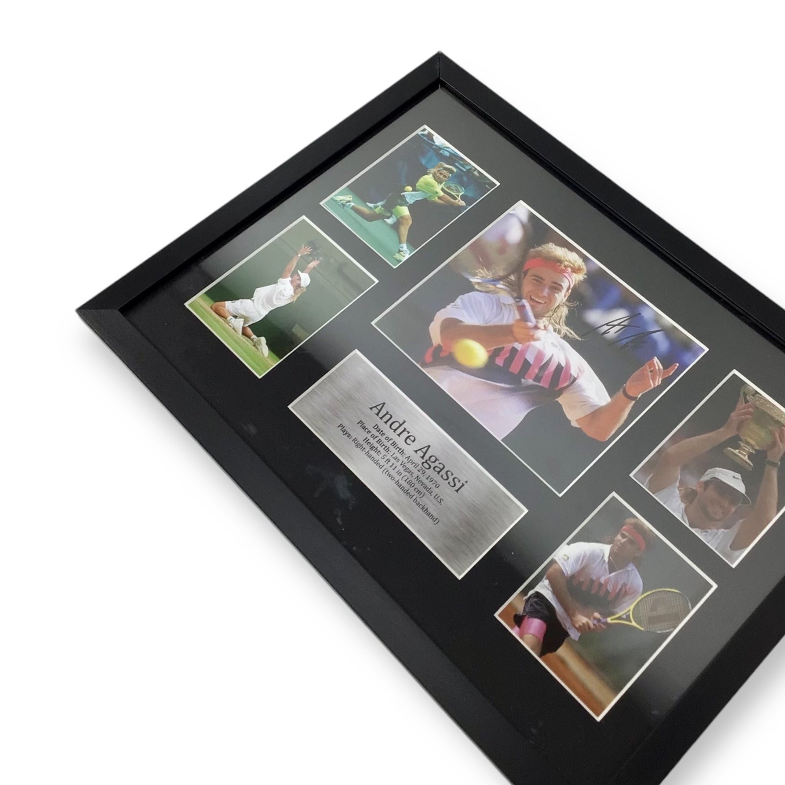 Andre Agassi Signed Framed Photo + Longines Bag – JSA Certified