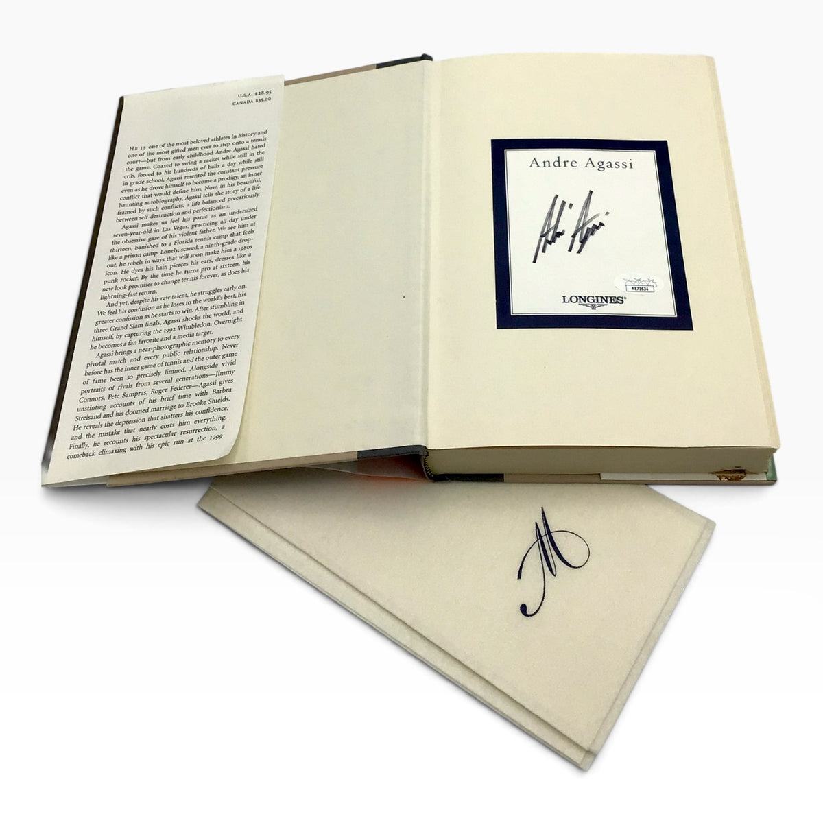 Andre Agassi Signed Open: An Autobiography – 2009 Hardcover with Dust Jacket