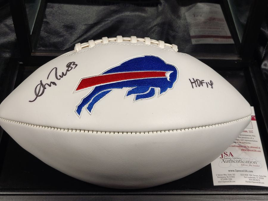 Andre Reed Buffalo Bills Autographed Football Shadowbox JSA Certified