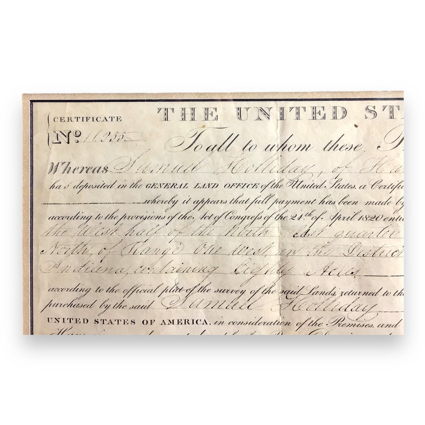 Andrew Jackson Signed and Framed Presidential Land Grant – Dated 1829