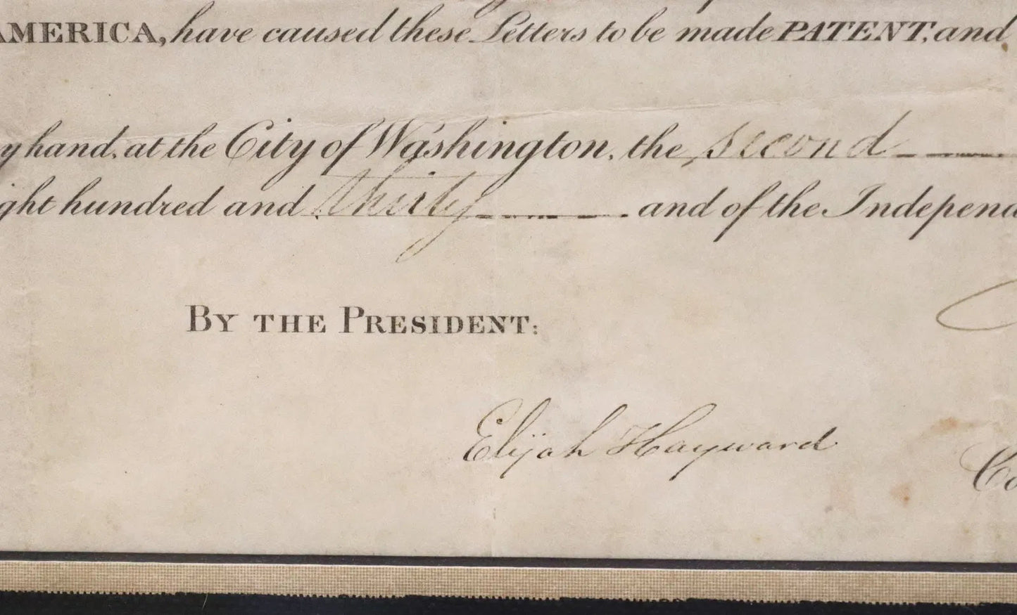 Andrew Jackson Signed and Framed Presidential Land Grant – Dated 1829