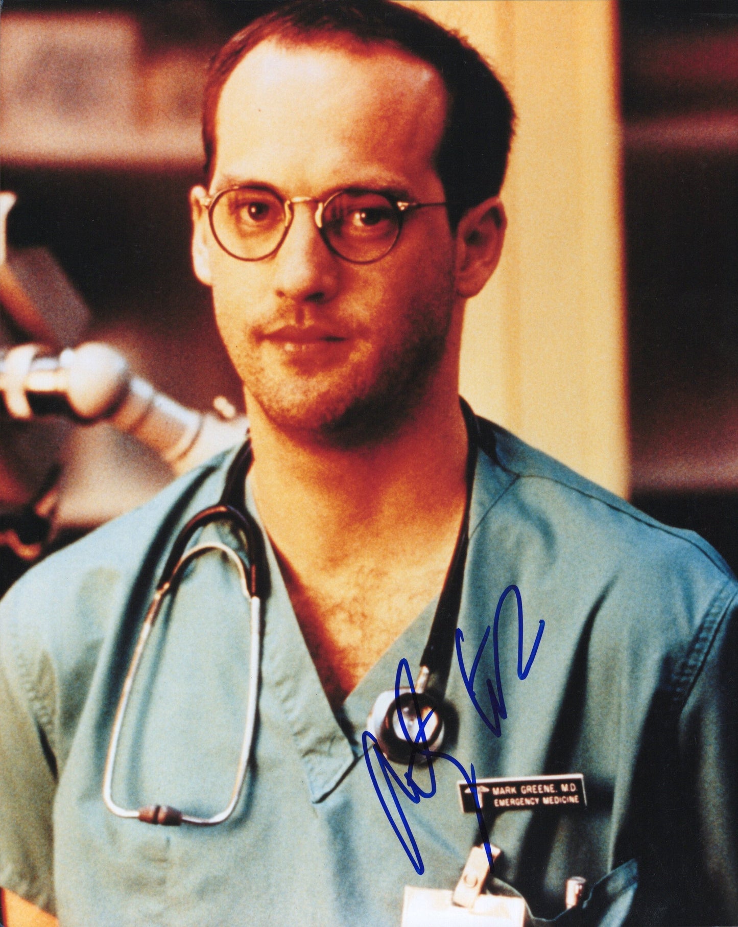 Anthony Edwards as Dr. Mark Greene on ER Signed Photo 8x10, PSA Letter Certified Authentic