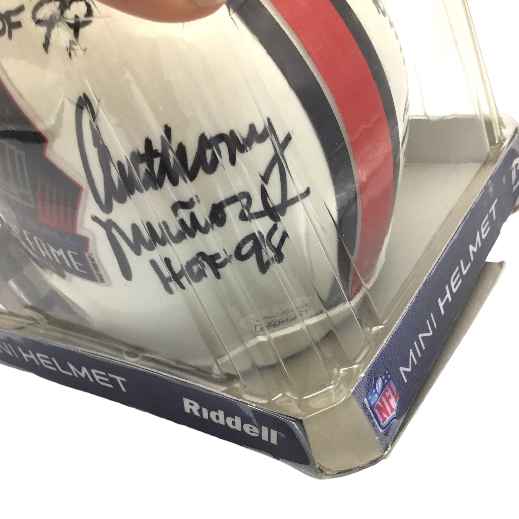 Anthony Munoz Autographed + 5 Others Multiple Teams Hall of Fame Football Mini Helmet