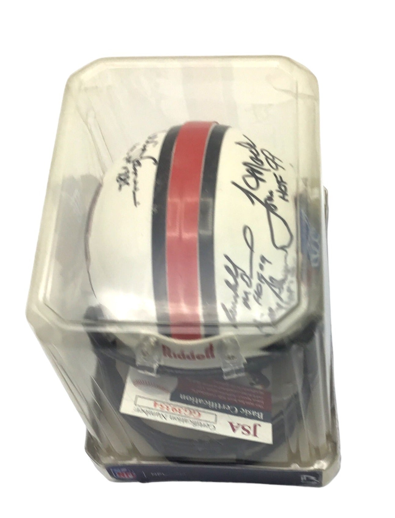 Anthony Munoz Autographed + 5 Others Multiple Teams Hall of Fame Football Mini Helmet