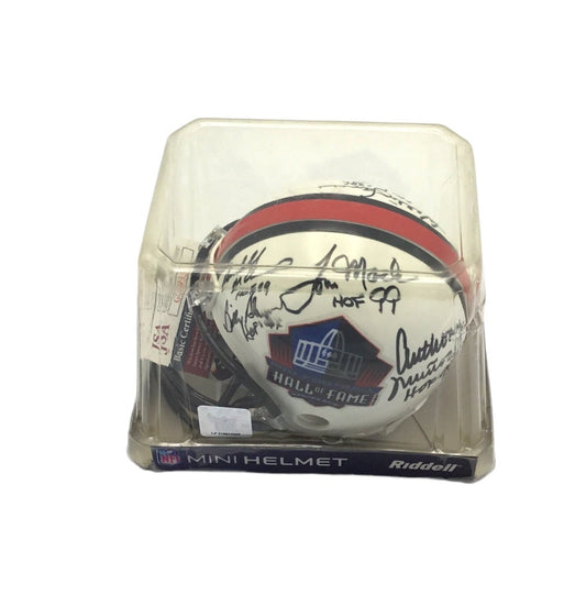 Anthony Munoz Autographed + 5 Others Multiple Teams Hall of Fame Football Mini Helmet