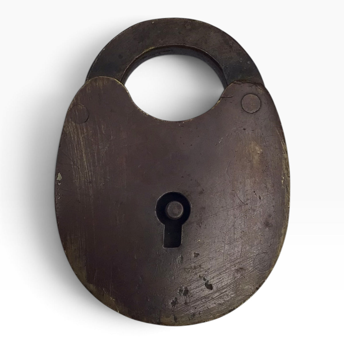 Antique Brass Oval Teardrop Padlock with Key