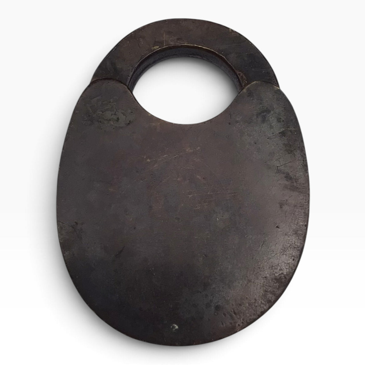 Antique Brass Oval Teardrop Padlock with Key