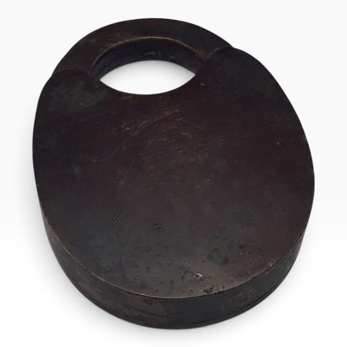Antique Brass Oval Teardrop Padlock with Key