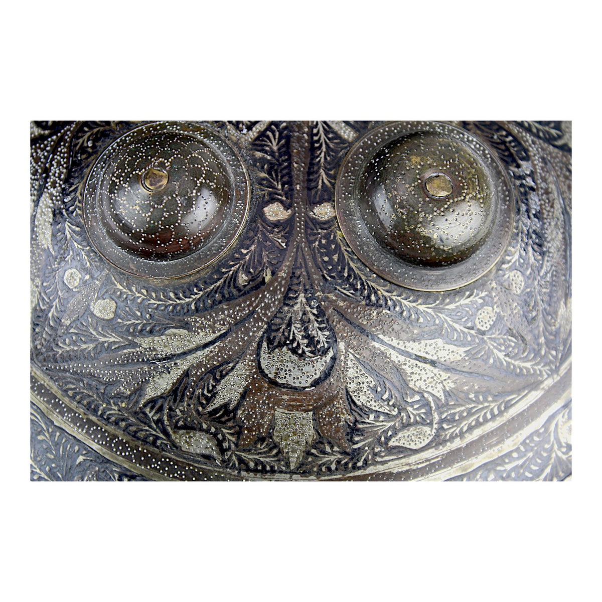 Antique Islamic Indian Mughal Rajput Silver Damascened Dhal Shield