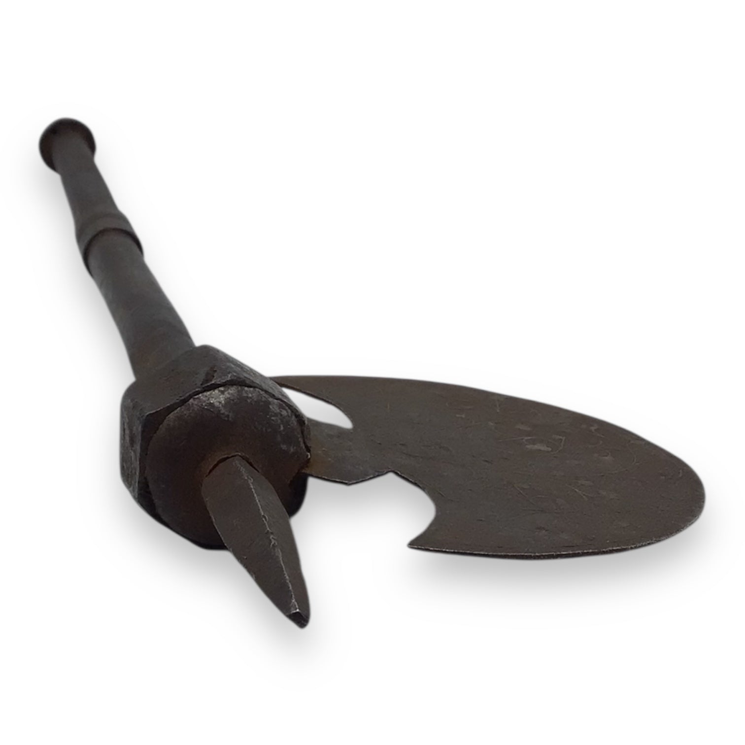 Antique Islamic Mughal Indian Silver-Inlaid Fighting Axe – 19.5”