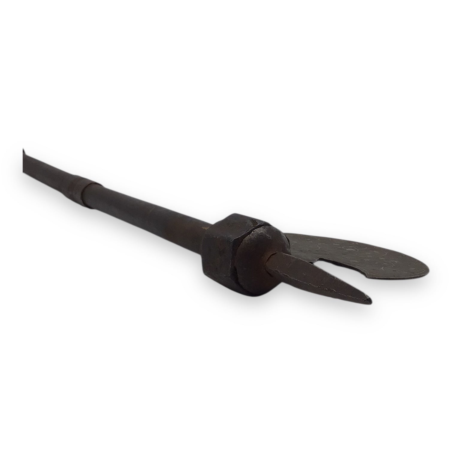 Antique Islamic Mughal Indian Silver-Inlaid Fighting Axe – 19.5”