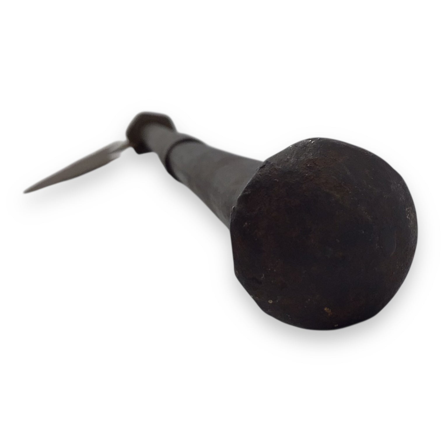 Antique Islamic Mughal Indian Silver-Inlaid Fighting Axe – 19.5”