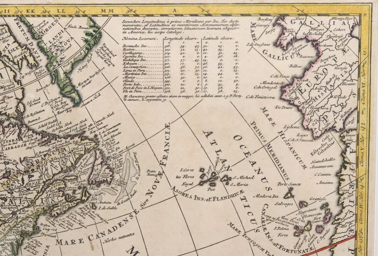 Antique Map of America with California as an Island, 1709, Zurner & Schenk