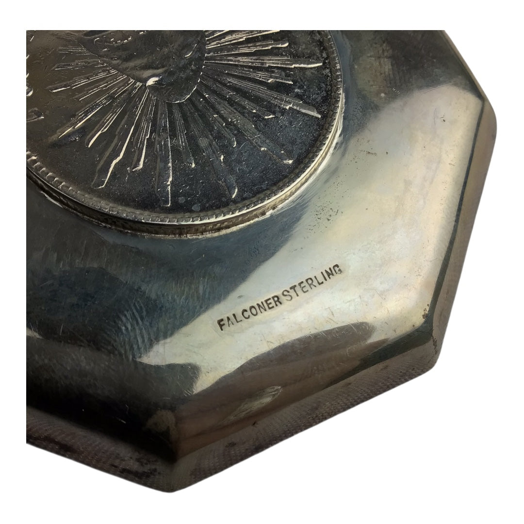 Antique Silver Ashtray with 1902–1904 Mexican Silver Peso - George Falconer Co. (H.K.) Ltd.