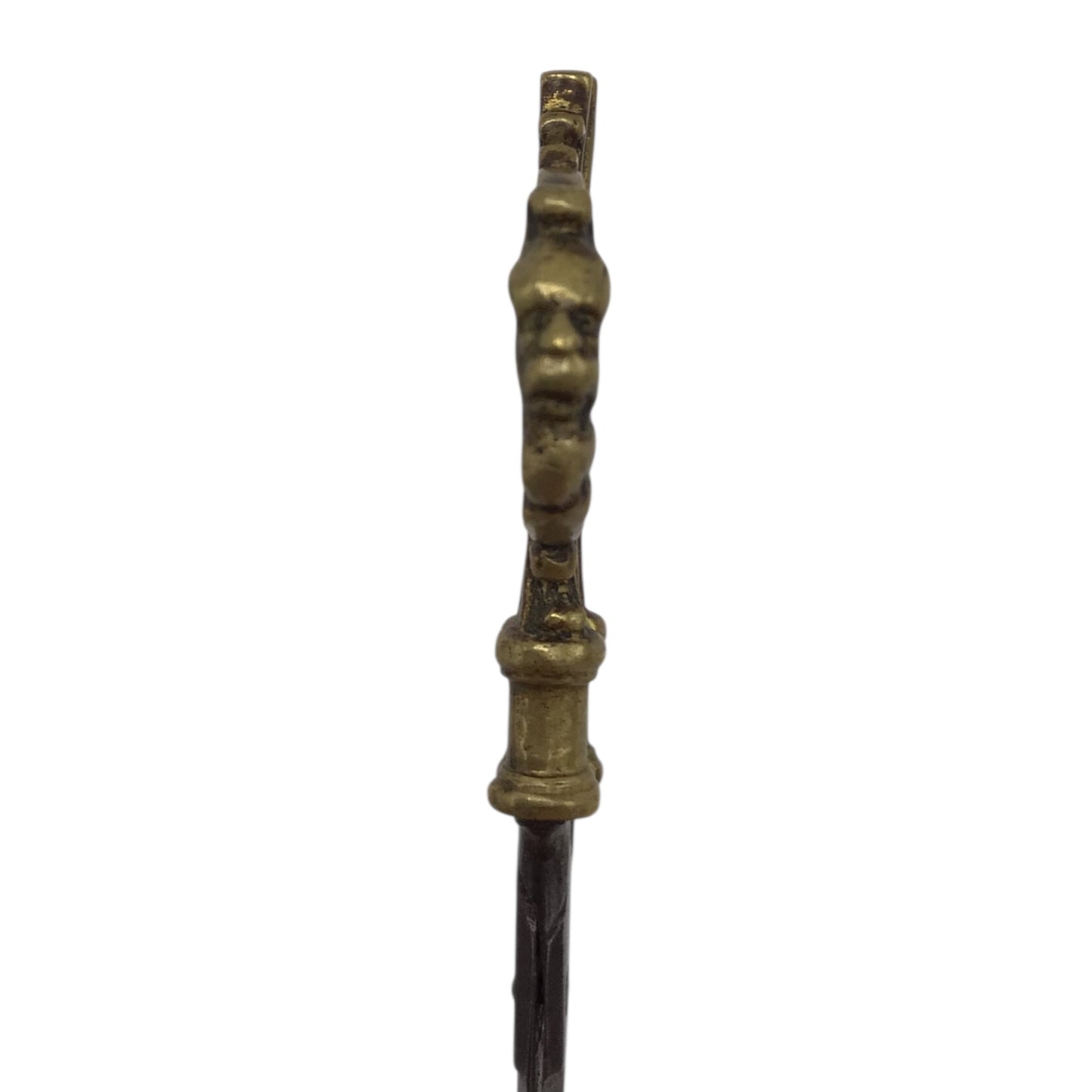 Antique Steel Scissors in Carved Brass Mounts