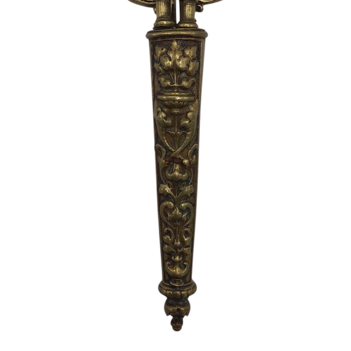 Antique Steel Scissors in Carved Brass Mounts