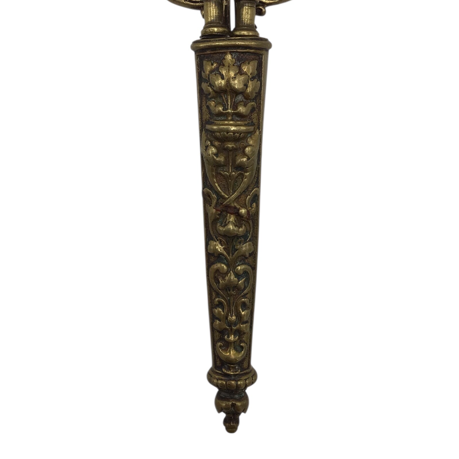 Antique Steel Scissors in Carved Brass Mounts