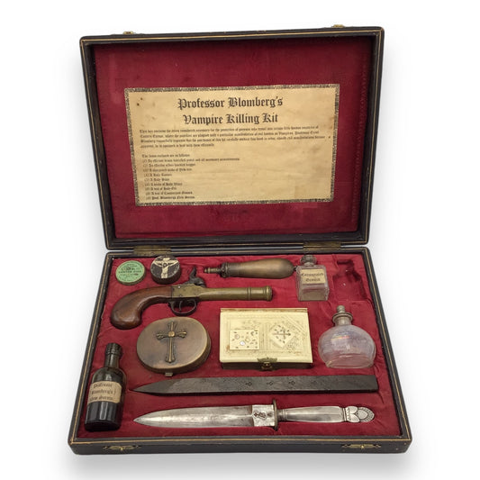 Antique Victorian 19th Century Vampire Hunting Kit - Professor Bloomberg's