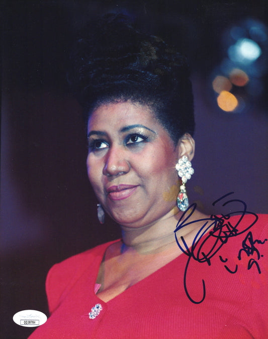 Aretha Franklin Signed Photo 8x10 JSA & PSA Letter Rare Autograph Music Icon