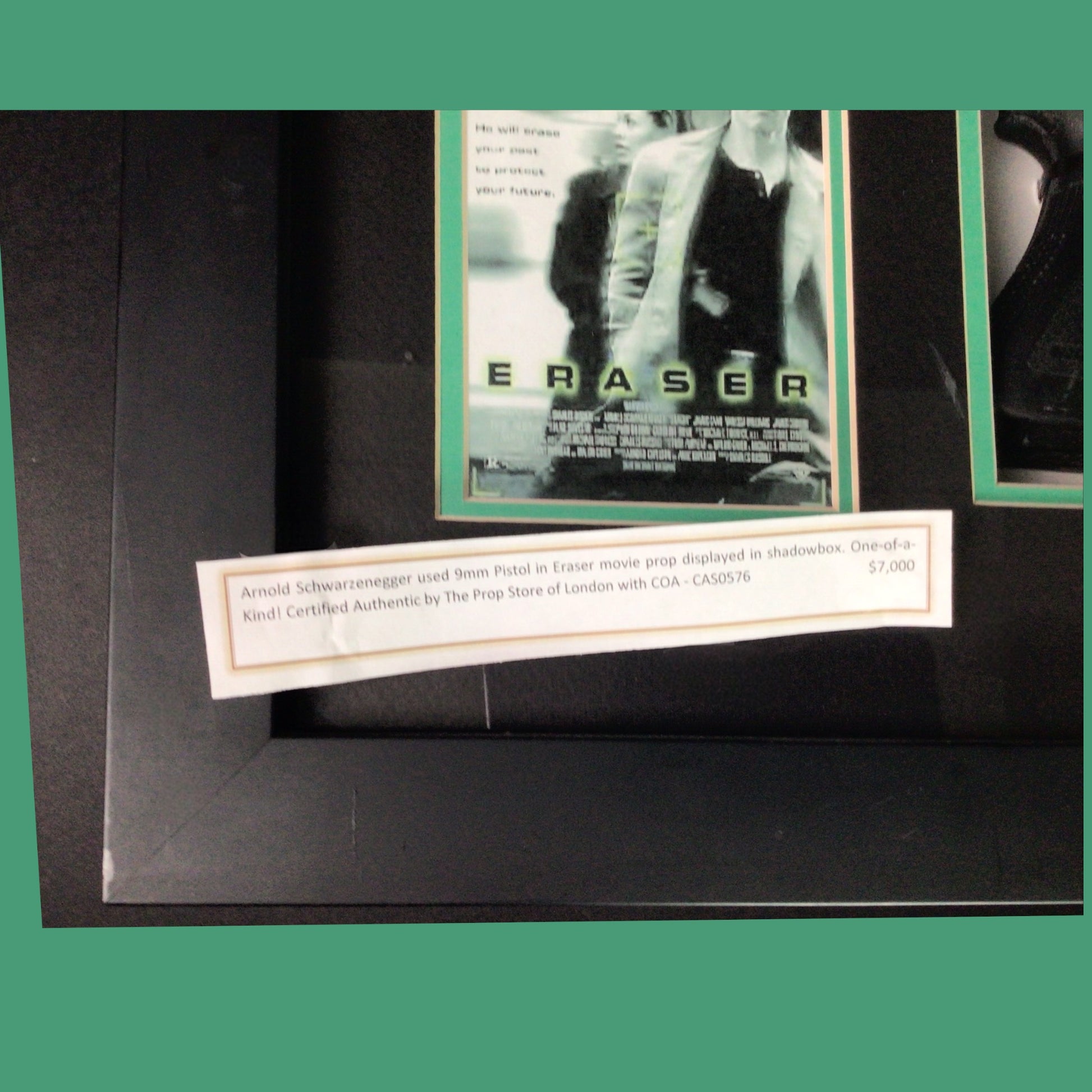 Arnold Schwarzenegger Screen-Used 9mm Pistol from Eraser w/ COA (One-of-a-Kind)