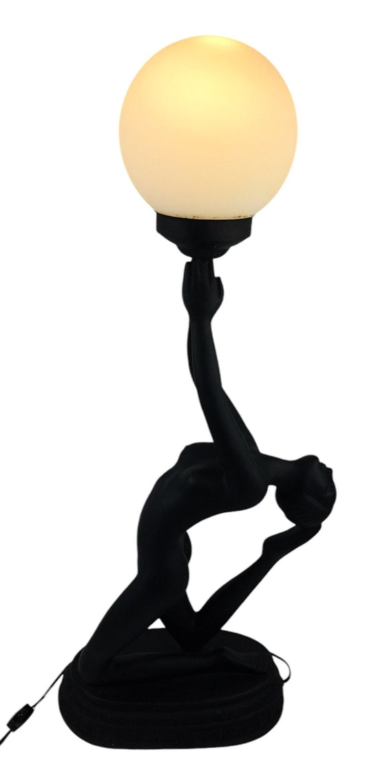 Art Deco Nude Black Woman Lamp