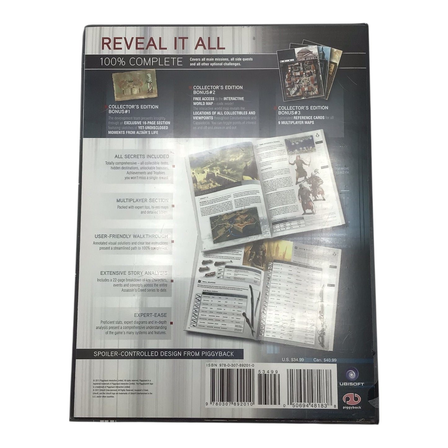 Assassin’s Creed Revelations Complete Official Guide Collector’s Edition Hardcover (2011 Piggyback)