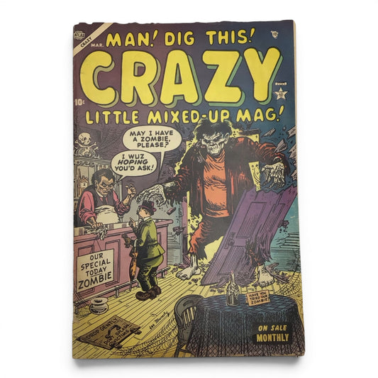 Atlas Crazy #4 (1954) - Classic Zombie Cover