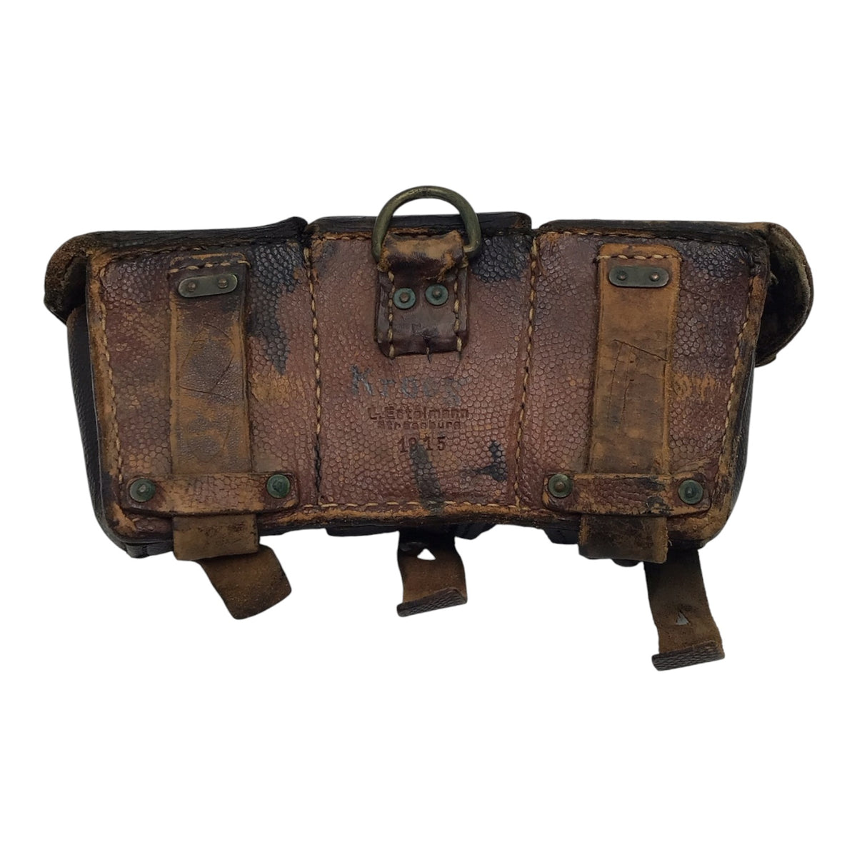 Authentic German WWI Leather Ammunition Pouches