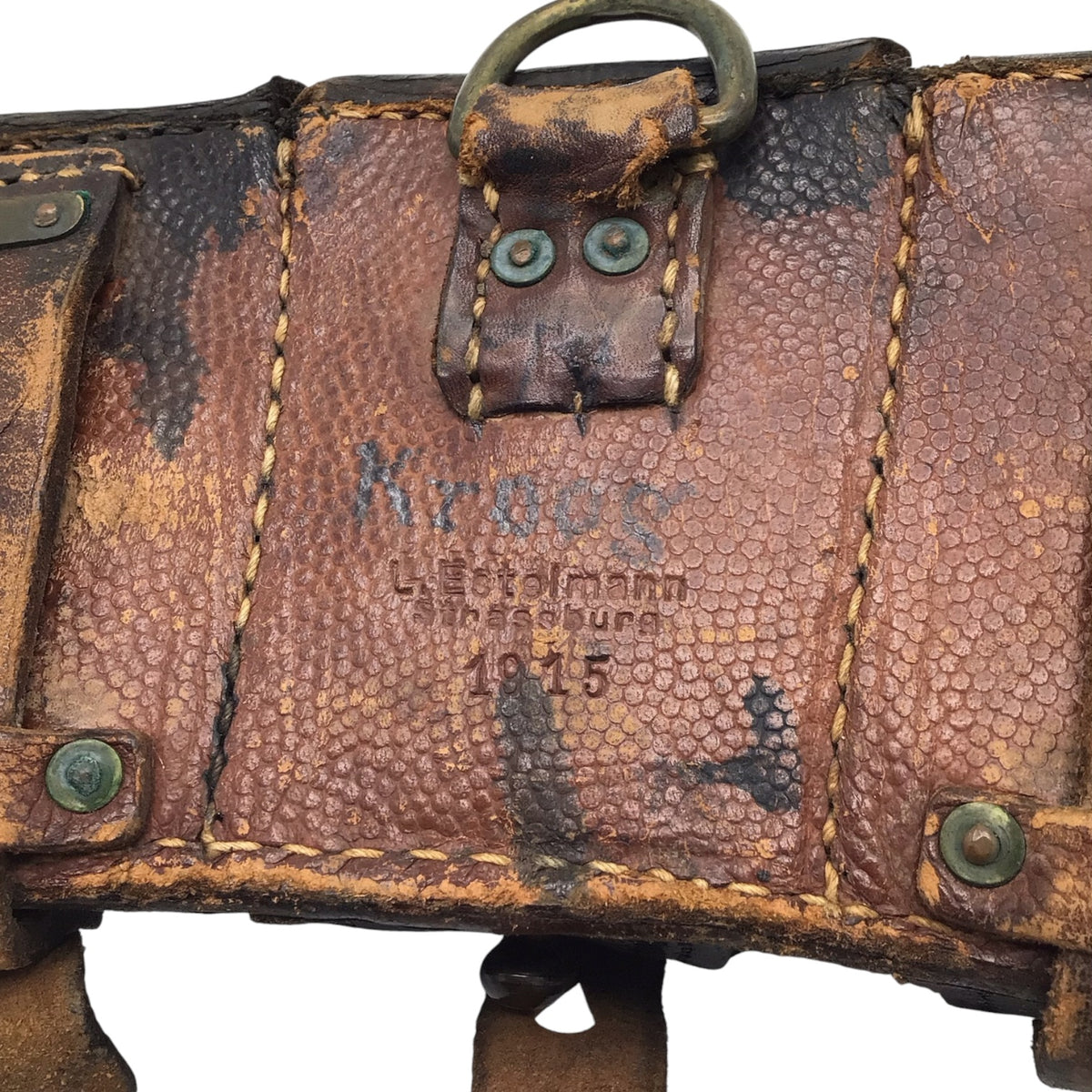 Authentic German WWI Leather Ammunition Pouches