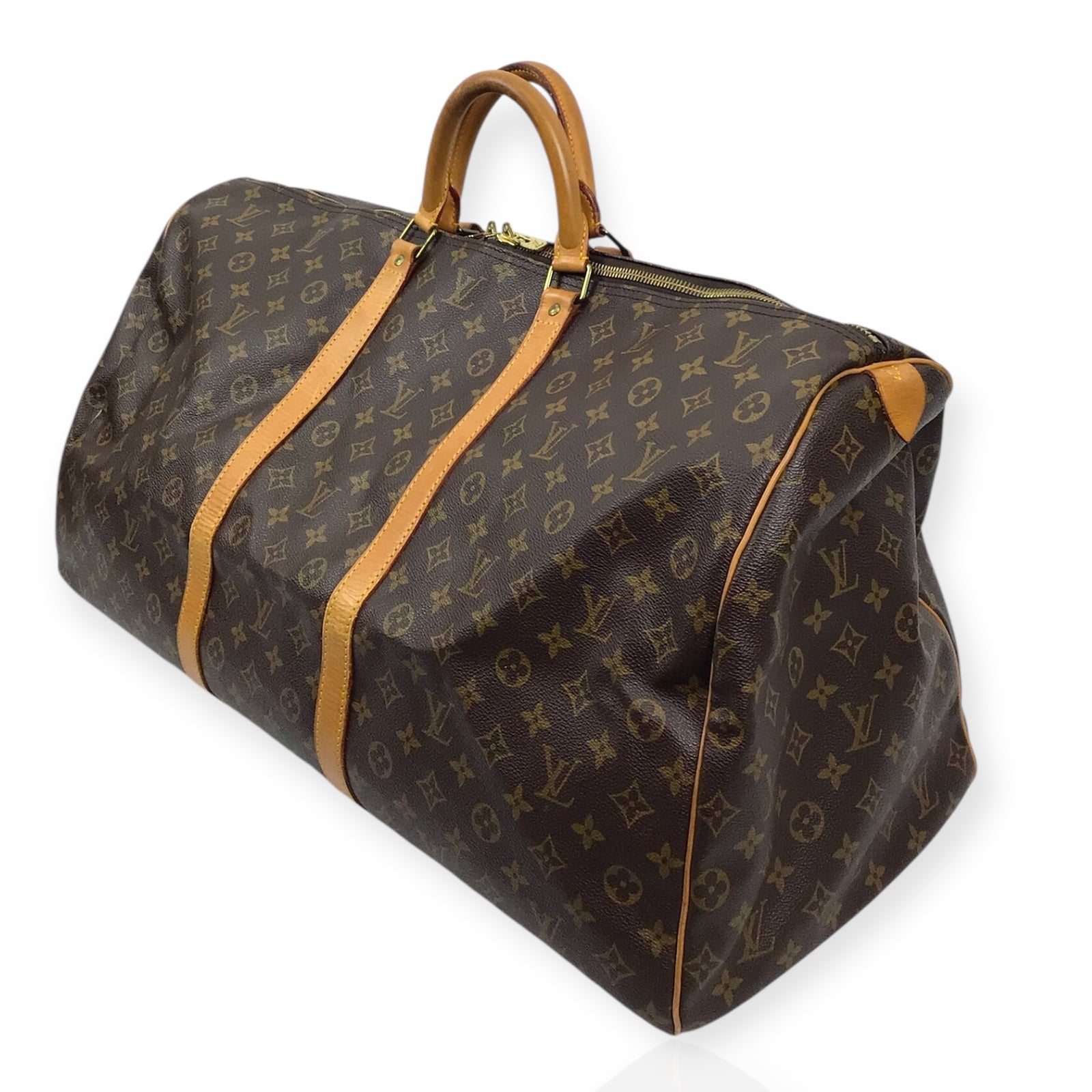 Authentic Louis Vuitton Keepall Bandoulière 60 – Brown & Tan Monogram Bag