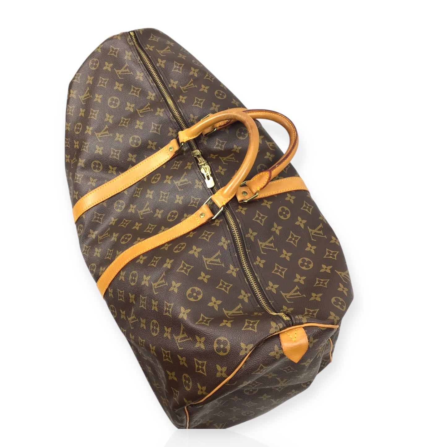 Authentic Louis Vuitton Keepall Bandoulière 60 – Brown & Tan Monogram Bag