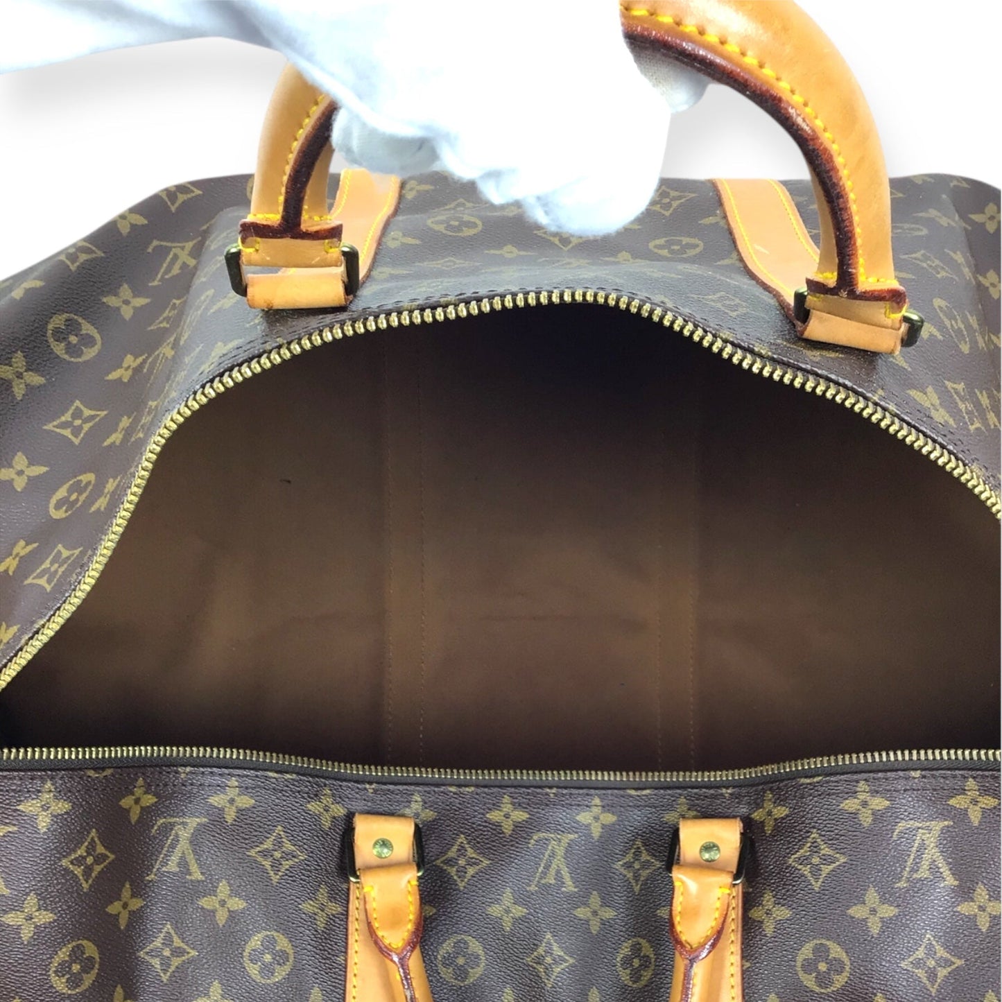 Authentic Louis Vuitton Keepall Bandoulière 60 – Brown & Tan Monogram Bag