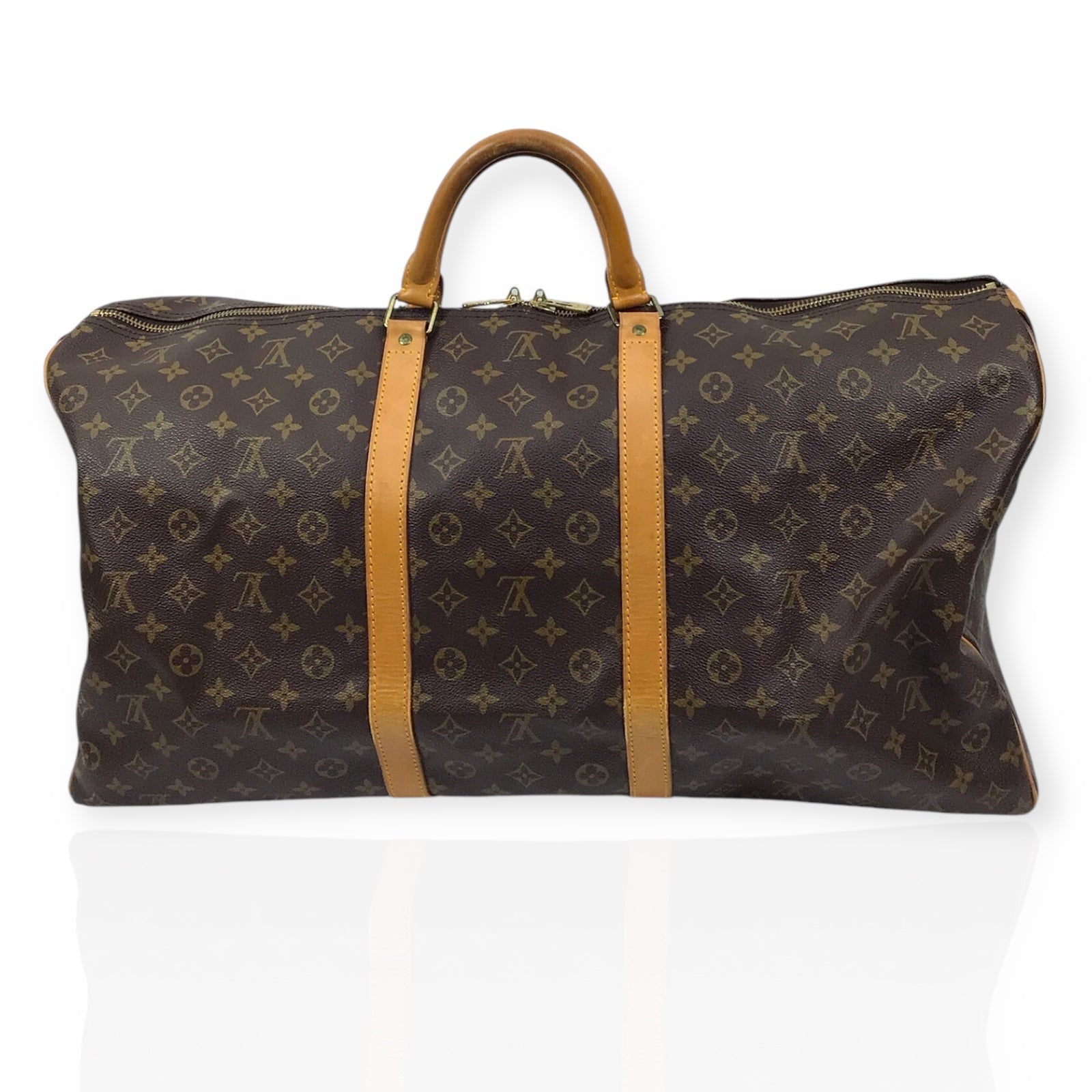 Authentic Louis Vuitton Keepall Bandoulière 60 – Brown & Tan Monogram Bag