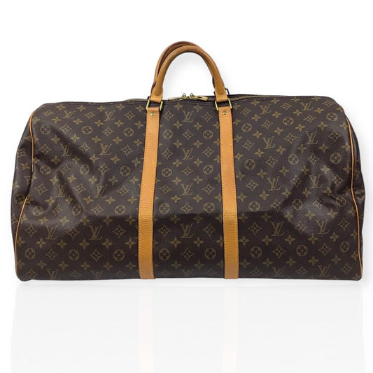 Authentic Louis Vuitton Keepall Bandoulière 60 – Brown & Tan Monogram Bag