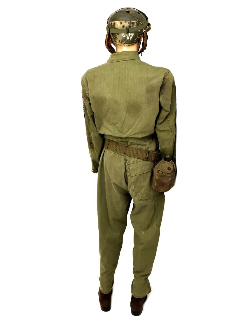 Authentic U.S. WW2 Tanker Uniform with M1938 Tanker Helmet