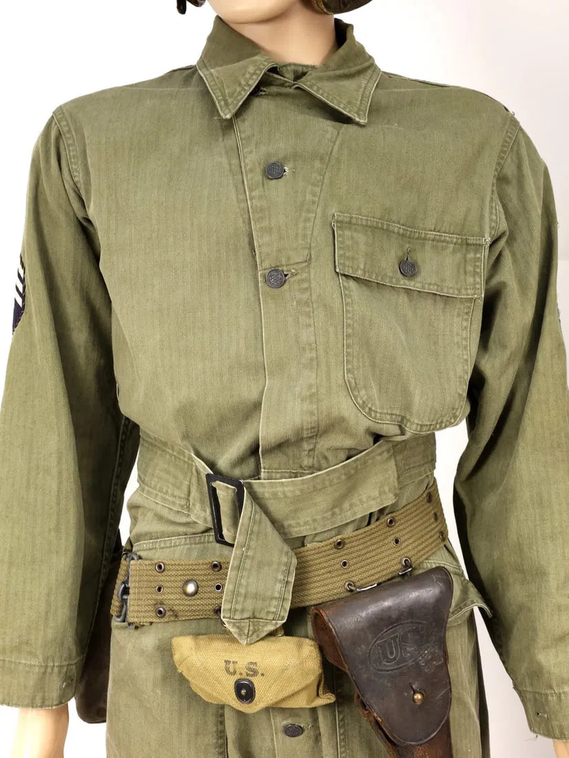 Authentic U.S. WW2 Tanker Uniform with M1938 Tanker Helmet