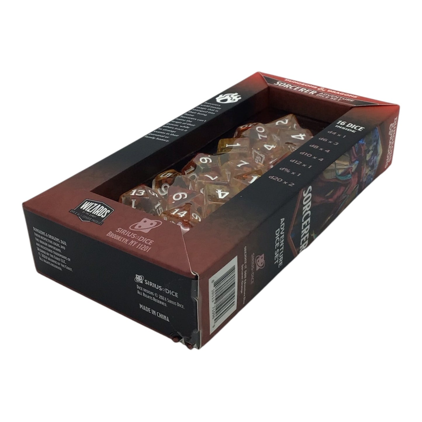 Dungeons & Dragons Sorcerer Adventure Dice Set - 16 Dice Included
